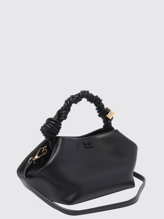 26FW 가니 스몰 레더 보우 토트백 A5241 099 Black - GANNI