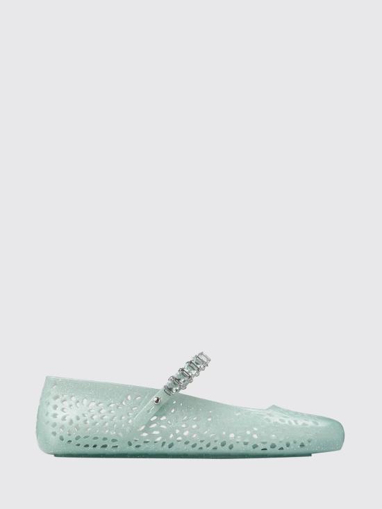26FW 지미추 플랫 슈즈 THEJELLYNTX LIGHT VERDE Green