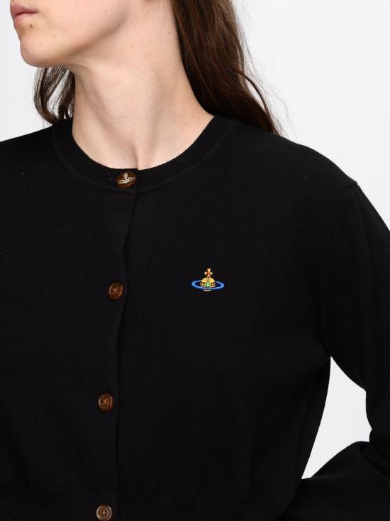 26FW 비비안웨스트우드 베아 크롭드 가디건 1803002UY001V N402 Black - VIVIENNE WESTWOOD