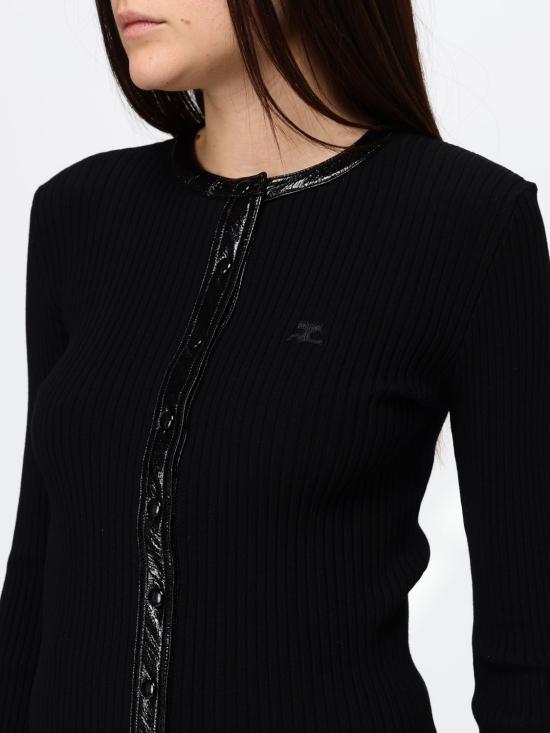26FW 쿠레쥬 스웨터 326MGI056FI0001 9999 Black - COURREGES