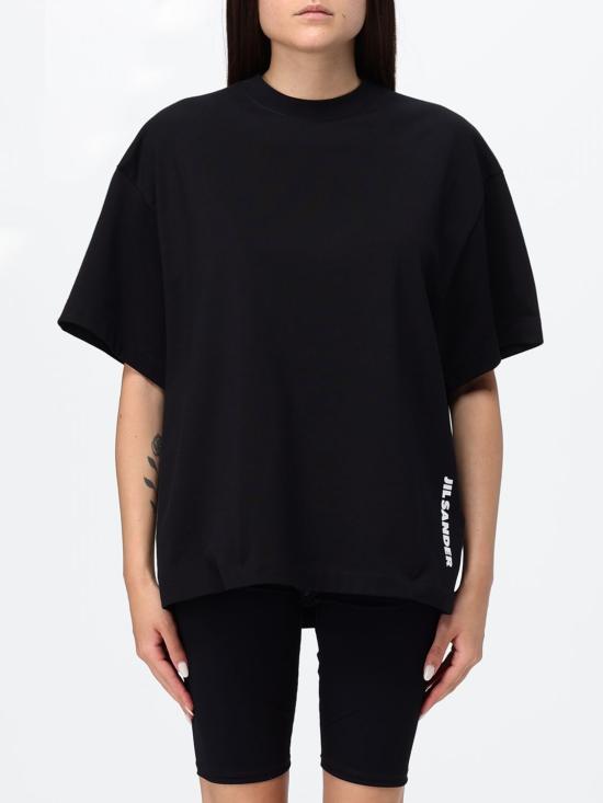 26FW 질샌더 반팔 티셔츠 J02GC0173J20348 001 Black