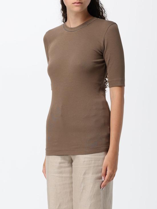 26FW 브루넬로 쿠치넬리 코튼 티셔츠 M0TC8BJ310 C8705 Brown - BRUNELLO CUCINELLI