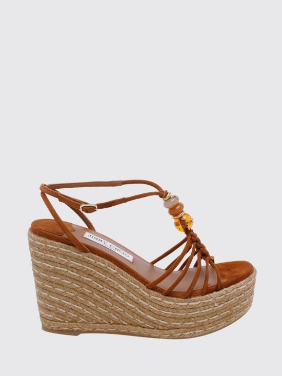 26FW 지미추 힐/펌프스 LEMIWEDGE100IPV TAN MIX Brown