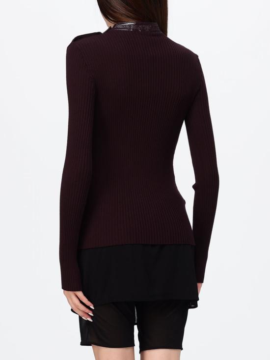 26FW 쿠레쥬 스웨터 326MPU285FI0001 4010 Burgundy - COURREGES