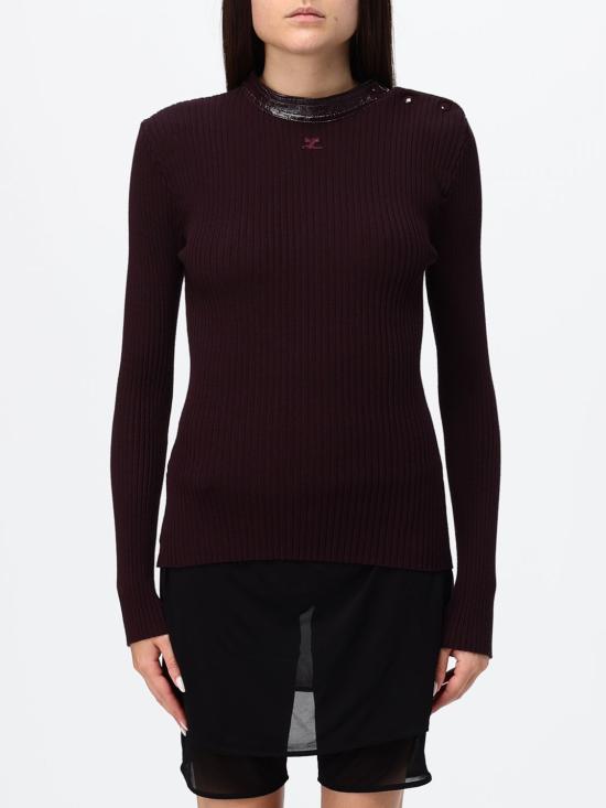 26FW 쿠레쥬 스웨터 326MPU285FI0001 4010 Burgundy