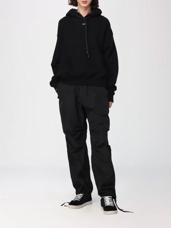 26SS 오프화이트 오프 스탬프 스케이트 후드 티셔츠셔츠 OMBB085F23FLE001 1001 Black - OFF WHITE