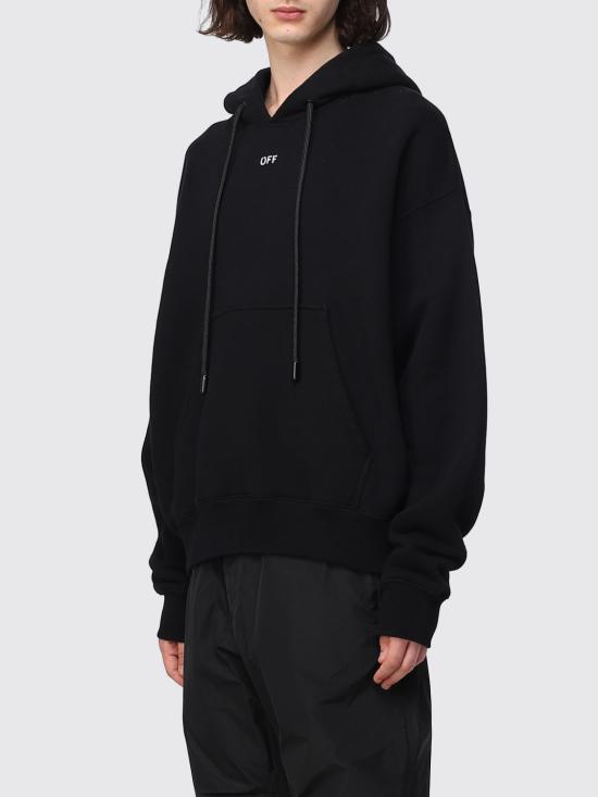 26SS 오프화이트 오프 스탬프 스케이트 후드 티셔츠셔츠 OMBB085F23FLE001 1001 Black - OFF WHITE