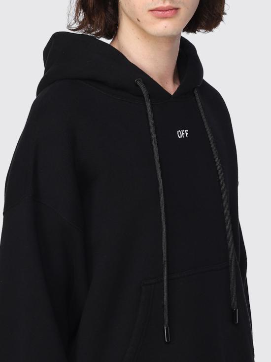 26SS 오프화이트 오프 스탬프 스케이트 후드 티셔츠셔츠 OMBB085F23FLE001 1001 Black - OFF WHITE
