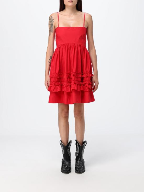 26FW 가니 롱 원피스 A1030705 474 Red