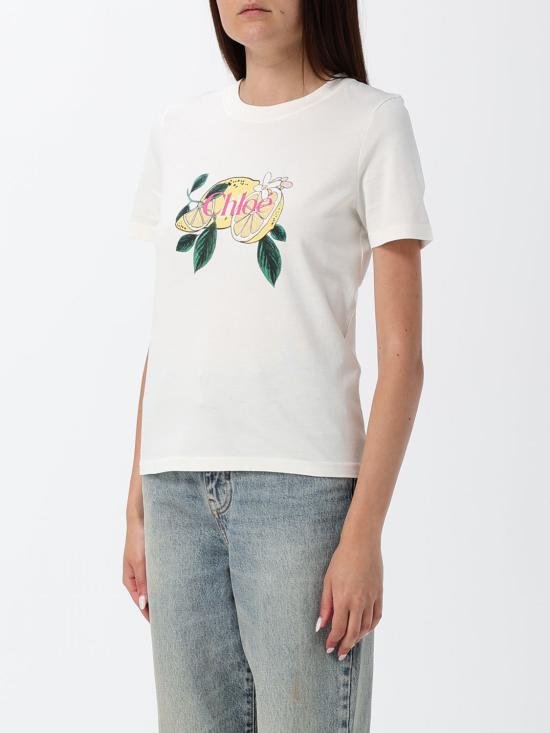 26FW 끌로에 반팔 티셔츠 CH26AJH08981 107 White - CHLOE