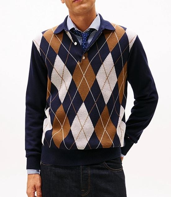  타미힐피거 스웨터 MW0MW42614DW5 DW5 Blue - TOMMY HILFIGER