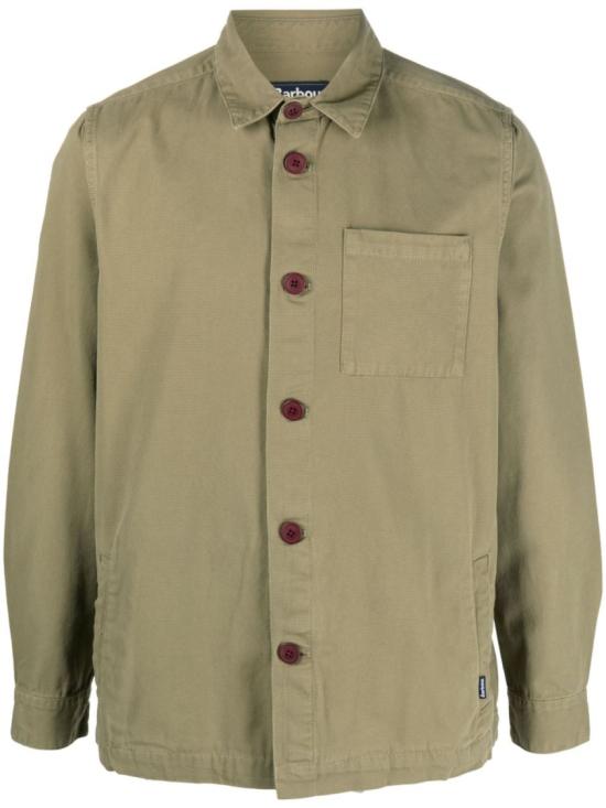 26SS 바버 워시드 코튼 오버셔츠 MOS0281OL31 Neutrals