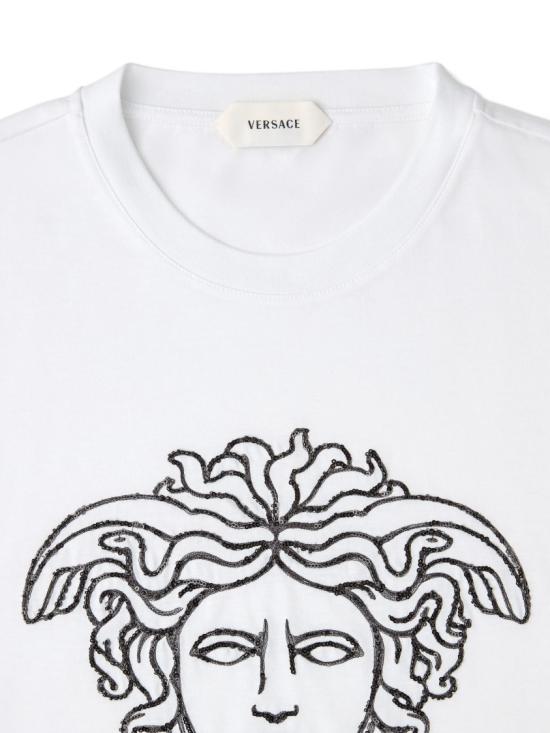26FW 베르사체 반팔 티셔츠 1026452 1A18452 White - VERSACE