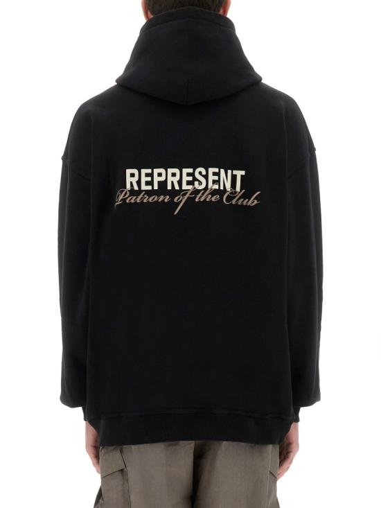 25SS 리프레젠트 후드 티셔츠 MLM4270 001 Black - REPRESENT