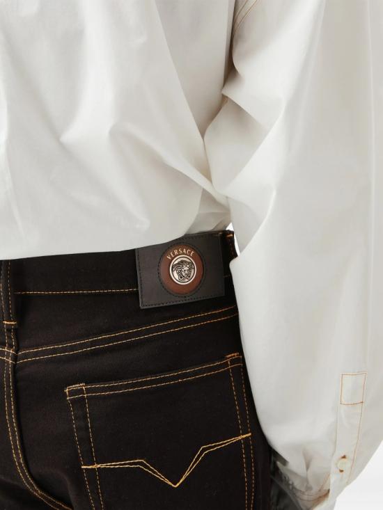 26FW 베르사체 데님 팬츠 1024363 1A18626 Black - VERSACE