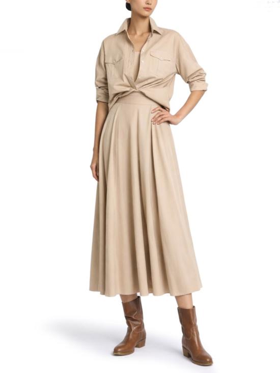 26SS 페이 롱 스커트 NXW9252 484SZDHC603 Brown - FAY