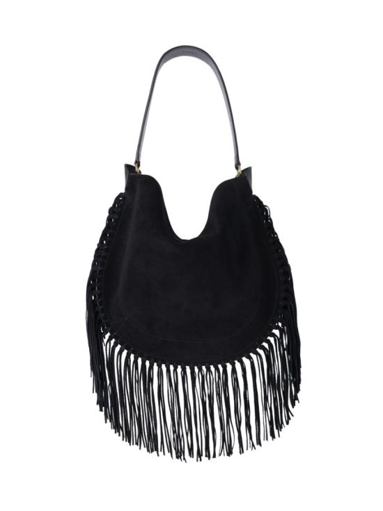 26FW 이자벨마랑 오스칸 프린지 디테일 스웨이드 호보백 PP0200FC C3C14M01BK Black - ISABEL MARANT