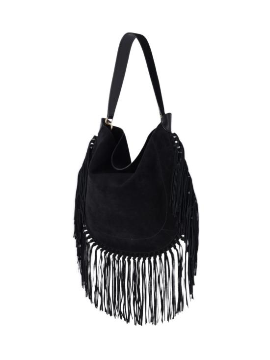 26FW 이자벨마랑 오스칸 프린지 디테일 스웨이드 호보백 PP0200FC C3C14M01BK Black - ISABEL MARANT
