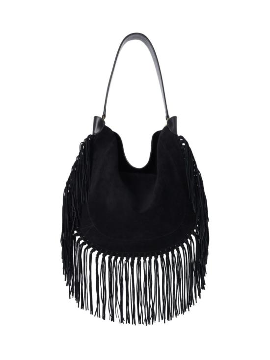 26FW 이자벨마랑 오스칸 프린지 디테일 스웨이드 호보백 PP0200FC C3C14M01BK Black