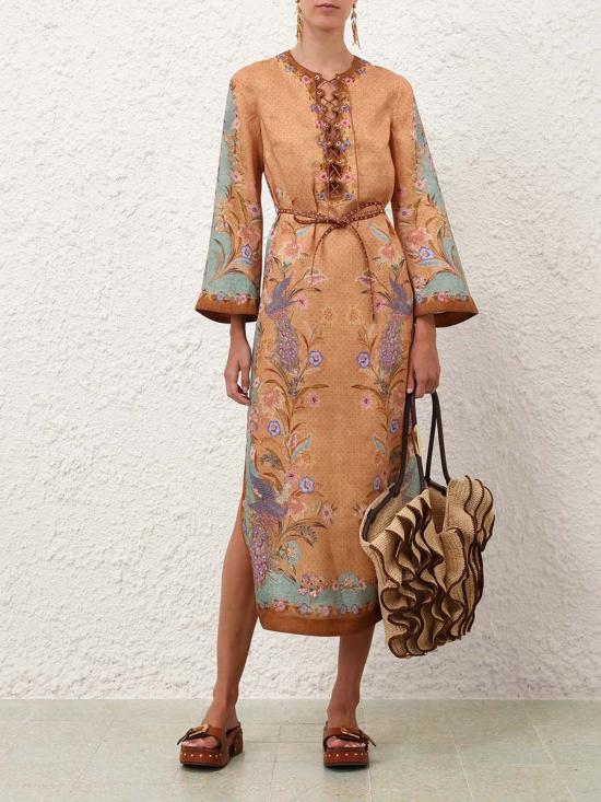 26FW 짐머만 미디 원피스 8077DSS262 TSCF Beige - ZIMMERMANN