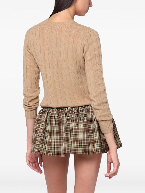 26FW 폴로 랄프로렌 폴로 자수 케이블 니트 스웨터 211971865 002 Beige - POLO RALPH LAUREN