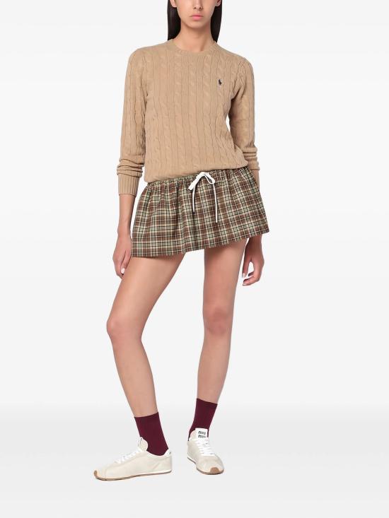 26FW 폴로 랄프로렌 폴로 자수 케이블 니트 스웨터 211971865 002 Beige - POLO RALPH LAUREN