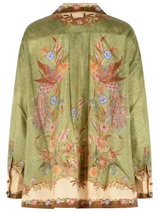 26FW 짐머만 셔츠 8686TSS262KHAKI SCARF FLORAL Green - ZIMMERMANN