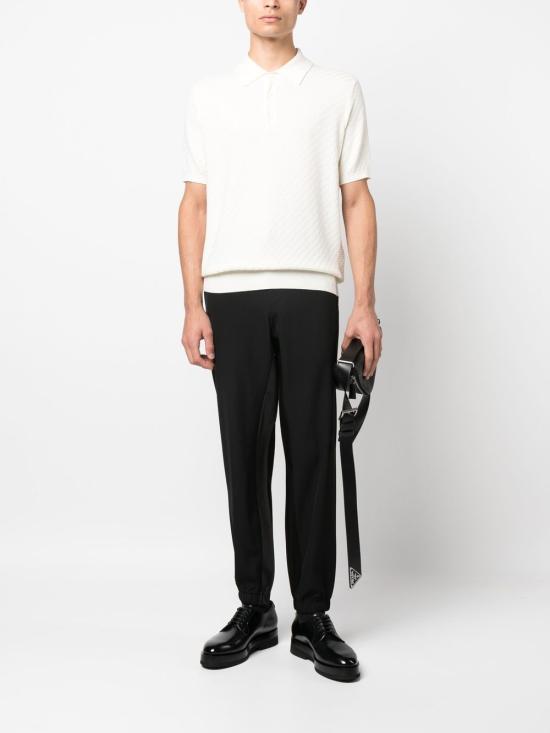 26FW 브리오니 코튼 실크 캐시미어 트라마 위브 폴로 셔츠 UMR20O PAK221800 WHITE - BRIONI