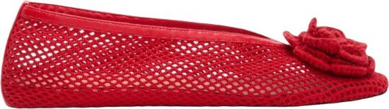 26FW 가니 플랫 슈즈 MESHFLOWERJENNYBALLERINAS1 RED