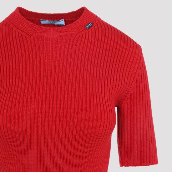 26FW 프라다 반팔 티셔츠 P24E3QSOOO 6584 F0011 ROSSO - PRADA