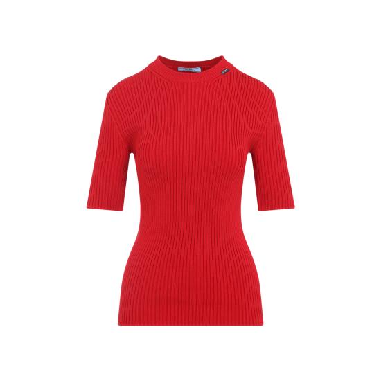 26FW 프라다 반팔 티셔츠 P24E3QSOOO 6584 F0011 ROSSO - PRADA