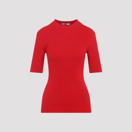 26FW 프라다 반팔 티셔츠 P24E3QSOOO 6584 F0011 ROSSO - PRADA