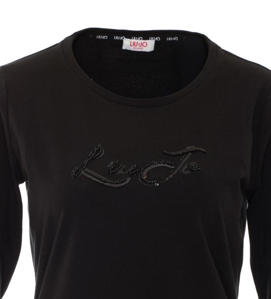 26FW 리우조 긴팔 티셔츠 TF6245JS003 L9499 Black - LIU JO