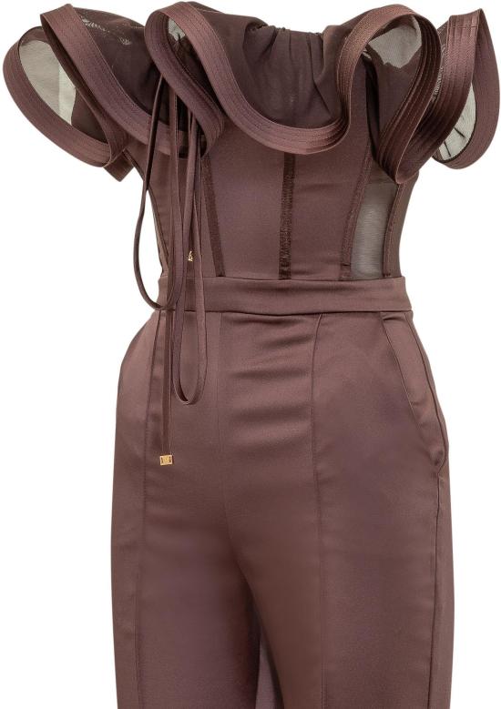 26SS 엘리자베타프랜치 점프수트 TU06562E2644 BROWN - ELISABETTA FRANCHI