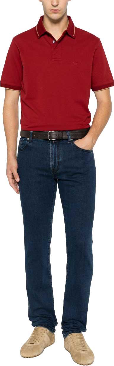 26FW 엠포리오 아르마니 폴로 티셔츠 EM006625AF12955U5087 MAROON - EMPORIO ARMANI