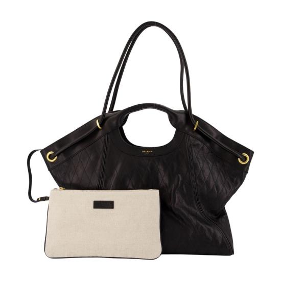 26FW 발망 토트백 HN1FE077LSP6 0PA black