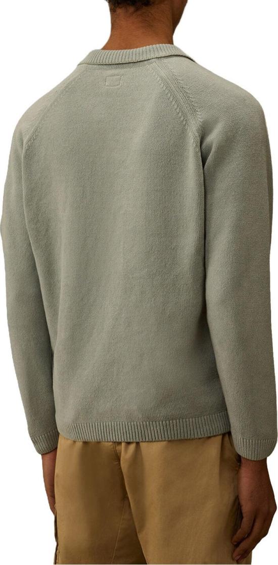 26SS 씨피 컴퍼니 스웨터 KNITWEARPOLOCOLLARSILVERBLUE LICHTGREY - C.P. COMPANY