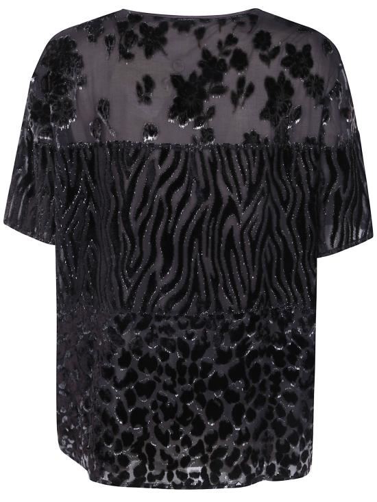 26FW 피에르루이마샤 반팔 티셔츠 PATCHWORK 12971 DARK BROWN BLACK MULTI - PIERRE LOUIS MASCIA