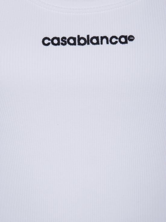 26FW 카사블랑카 민소매 티셔츠 W PF26 JTS 039 02 WHITE - CASABLANCA