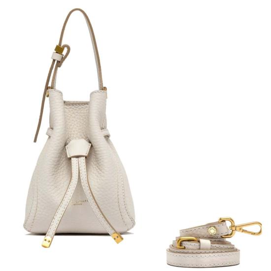  지아니 끼아리니 숄더백 Gianni Chiarini 시에나 버킷 백 오프 화이트