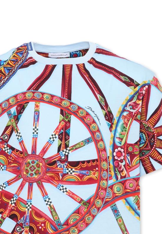 26FW [키즈] 돌체앤가바나 티셔츠 L4JTHV HS7RH HC6DU LIGHT BLUE - DOLCE & GABBANA