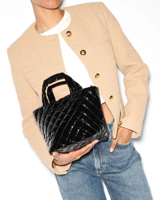  mz wallace 토트백 Mz Wallace Micro Metro Deluxe Tote Black Laquer - OTHER BRANDS