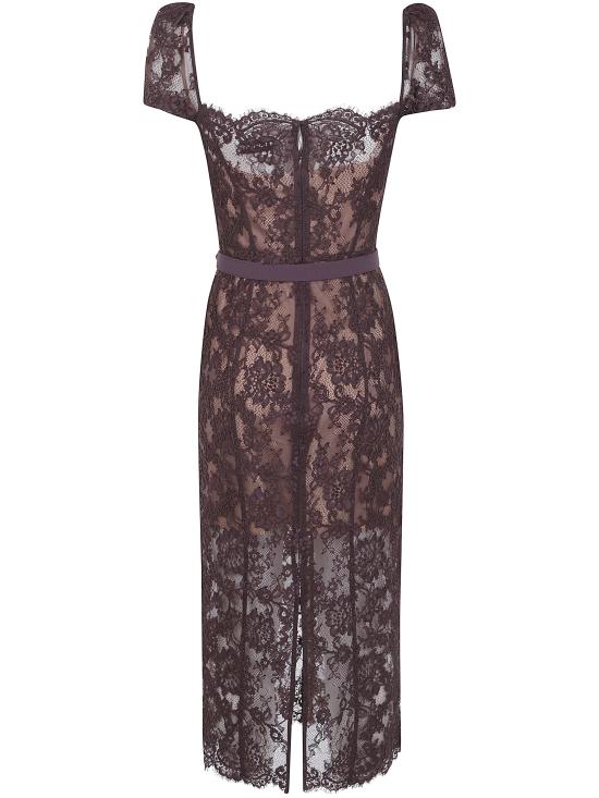 26FW 셀프 포트레이트 미디 원피스 PF26 099MA BROWN - SELF PORTRAIT
