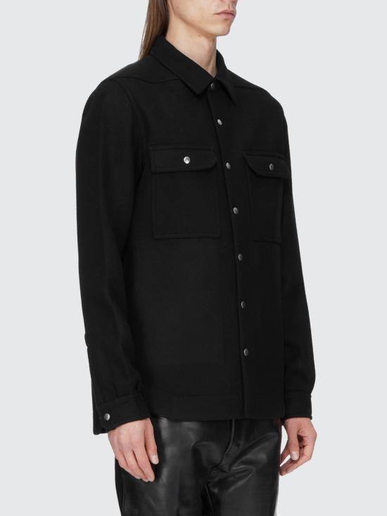 26FW 릭 오웬스 긴팔 셔츠 RRU02F4729WMT09 Black - RICK OWENS