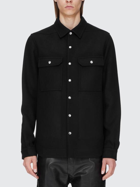 26FW 릭 오웬스 긴팔 셔츠 RRU02F4729WMT09 Black