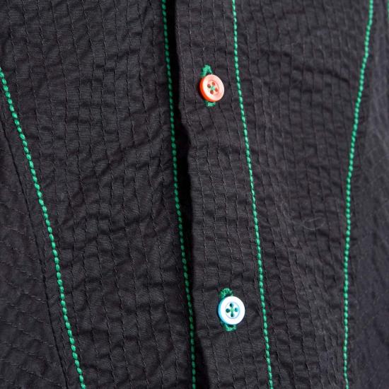  FORTUNE WWD 반팔 셔츠 포춘 Wwd 스티치 멀티 패널 포켓  블랙 - OTHER BRANDS
