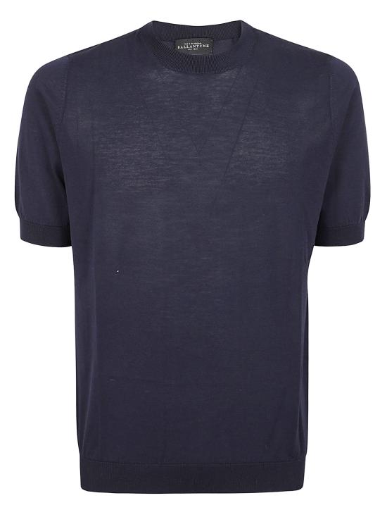 26FW 발렌타인 반팔 티셔츠 B2W035 18C23 13777 NAVY