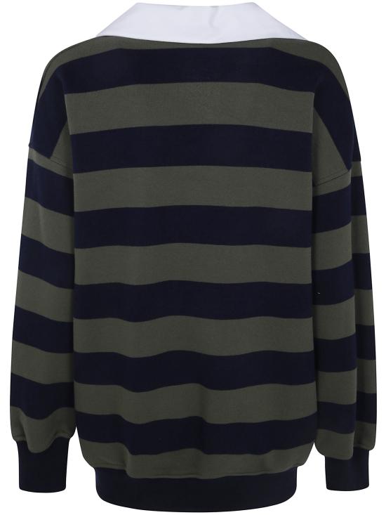 26FW 누메로벤투노 폴로 티셔츠 E021 4097 R561 GREEN BLUE STRIPES - N°21
