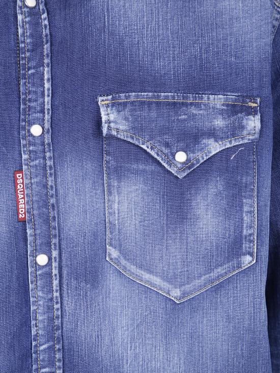 26FW 디스퀘어드2 긴팔 셔츠 S74DM0986 S30341 099 470 NAVY BLUE - DSQUARED2