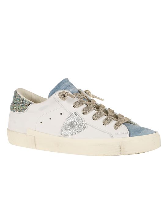 26FW 필립모델 스니커즈 PRLD VG08 VG08 VEAU GLITTER BLANC BLEU - PHILIPPE MODEL